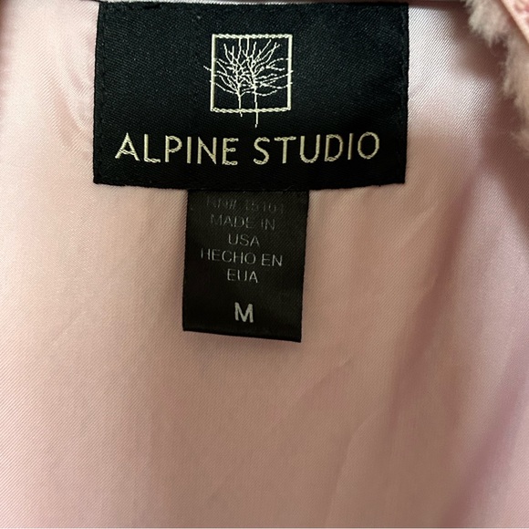 Vintage Medium Pink Hooded Faux Fur Coat - Picture 2 of 2